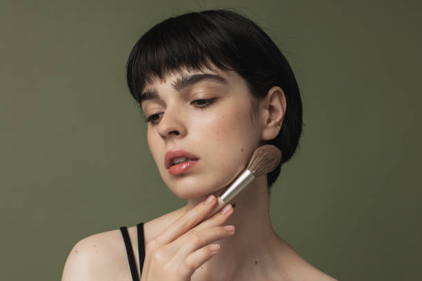 istock Makeup brush. Beauty portrait. Woman 2172228224