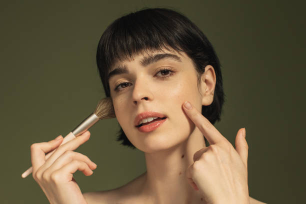 istock Makeup brush. Beauty portrait. Woman 2172228247