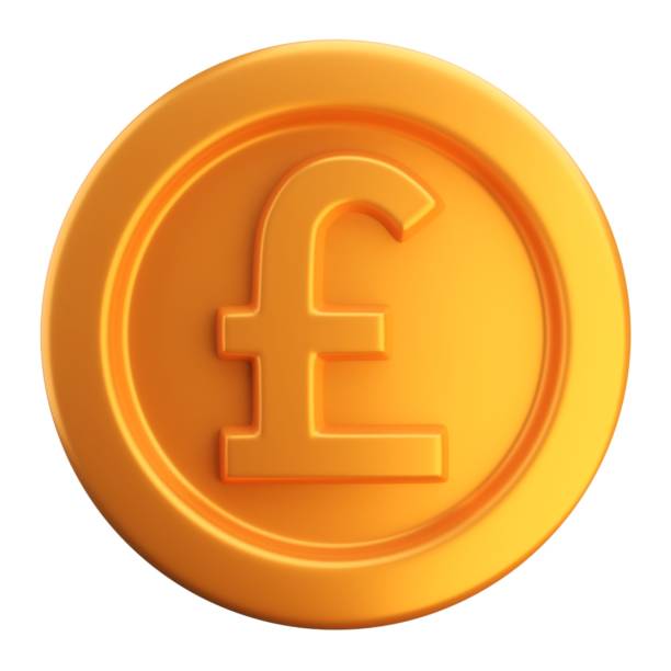 istock 3D render illustration of gold sterling coin 2172231677