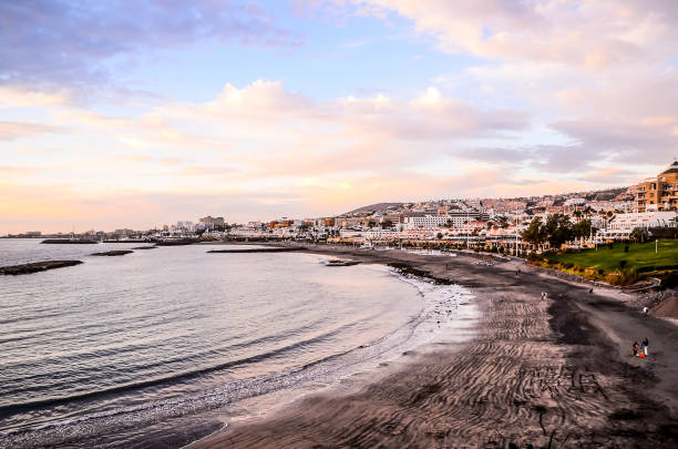 istock A beach with a small town in the background 2172232488