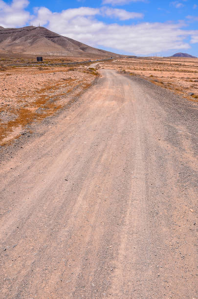 istock A dirt road with a mountain in the background 2172232628