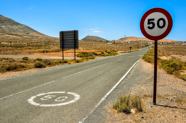 istock A road with a 50 mph speed limit sign 2172232629