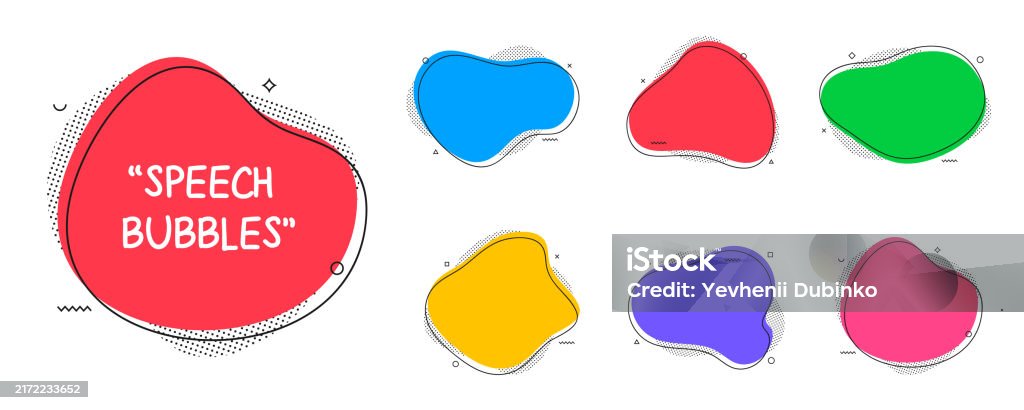 Sample Text Bubbles Speech Bubbles Collection Set Of Colorful Speech Bubbles Quotations ...