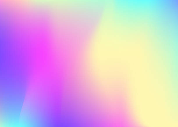 istock Iridescent Background. Pink Blur Gradient. Chrome Light. Vibrant Paper. Metal Holography Illustration. Holographic Texture. Retro Concept. Pearlescent Gradient. Blue Iridescent Background 2172241127