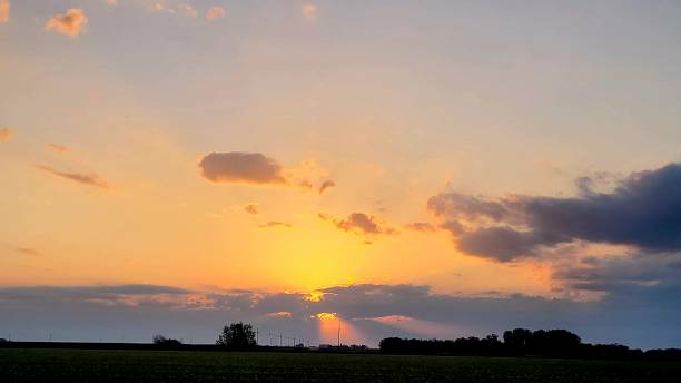 istock Bright sunrise in orange color 2172245925