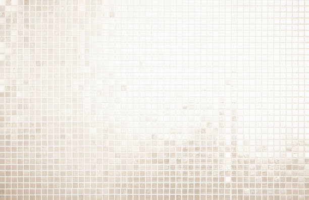 istock Cream light ceramic wall chequered and floor tiles mosaic background in bathroom, kitchen. Design pattern geometric with grid wallpaper texture decoration pool. Simple seamless abstract surface clean. 2172253422