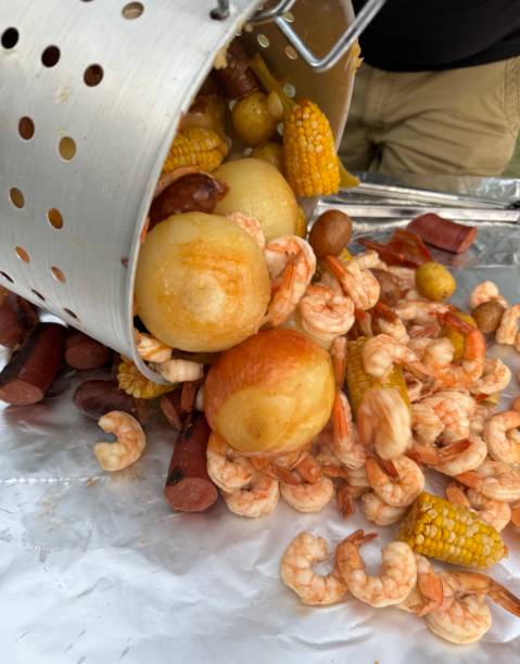 Homemade shrimp boil