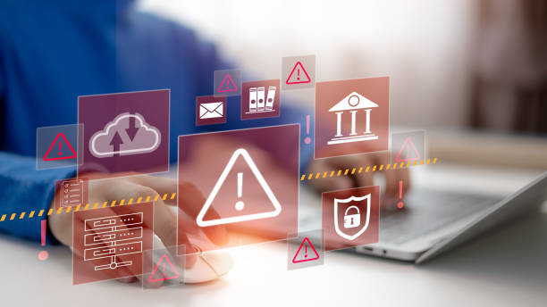 istock Women working on laptops. Computer network hacks, crime, and viruses, Cybersecurity warning alert system concept. Malicious software, compromised information, illegal connection, data vulnerability, 2172287783