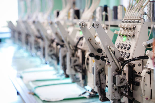 istock Multi Needle Embroidery Machines in Textile factory 2172289908