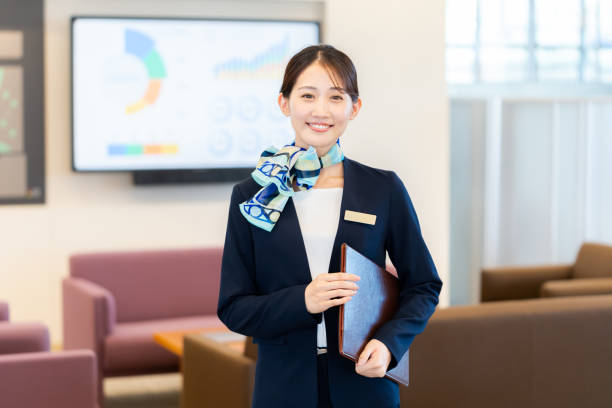 istock young woman at the reception 2172292134