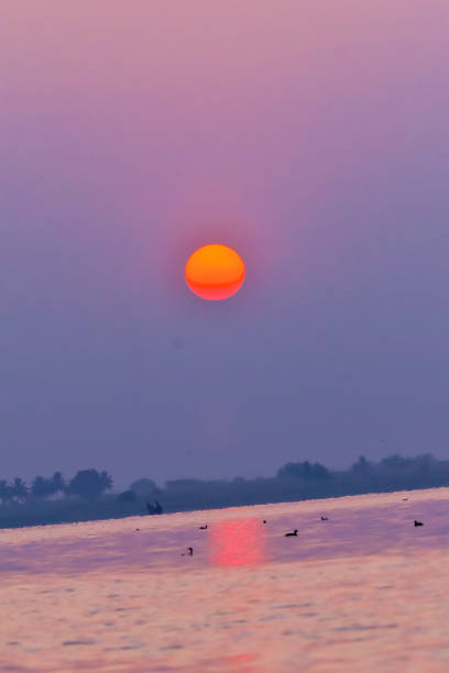 Scenic Sunrise view at lake