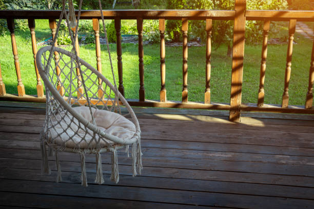 istock Hammock chair on the veranda 2172307372