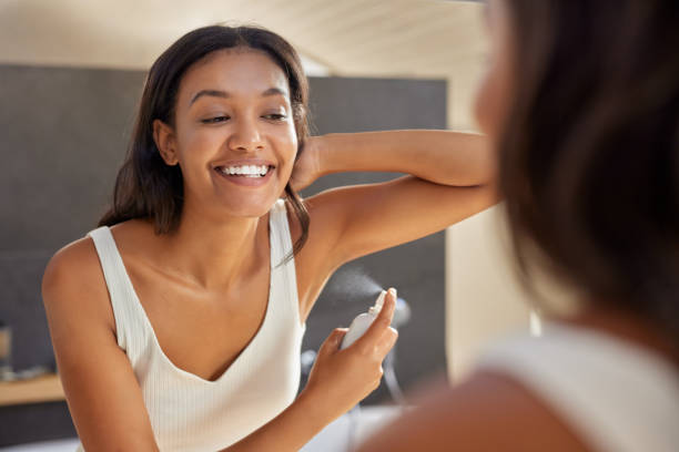 istock Multiethnic young beauty woman using spray deodorant 2172318505