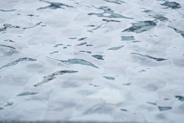 Close-up Water surface in a swimming pool