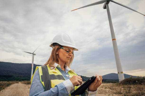 istock A Professional Female Engineer Conducting a Comprehensive Evaluation of Wind Turbine Efficiency in a CuttingEdge Modern Renewable Energy Project Designed for Sustainable Development and Innovation 2172321774
