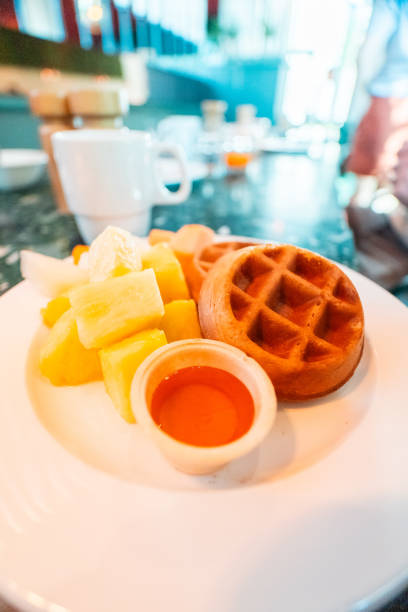istock Waffel with Fruits and Honey for Breakfast 2172323213