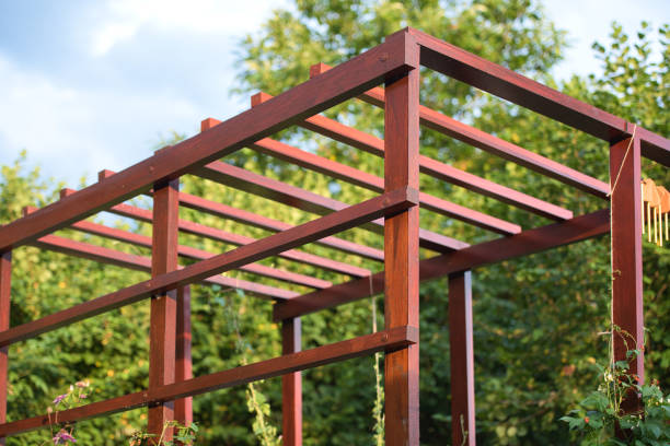 istock Wooden Backyard Pergola 2172326176