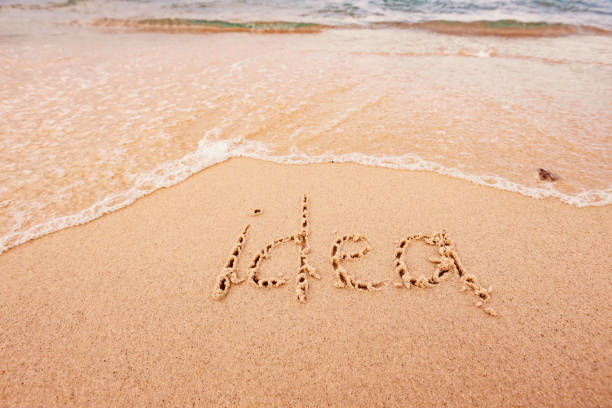istock the inscription Idea on the seashore with palm trees 2172328232