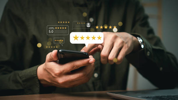 istock Customer review satisfaction feedback survey concept, User give rating to service experience on online application, Customer services best excellent business rating experience. 2172330405