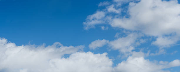 istock Blue sky with beautiful white cumulus clouds skyscape background backdrop 2172332971
