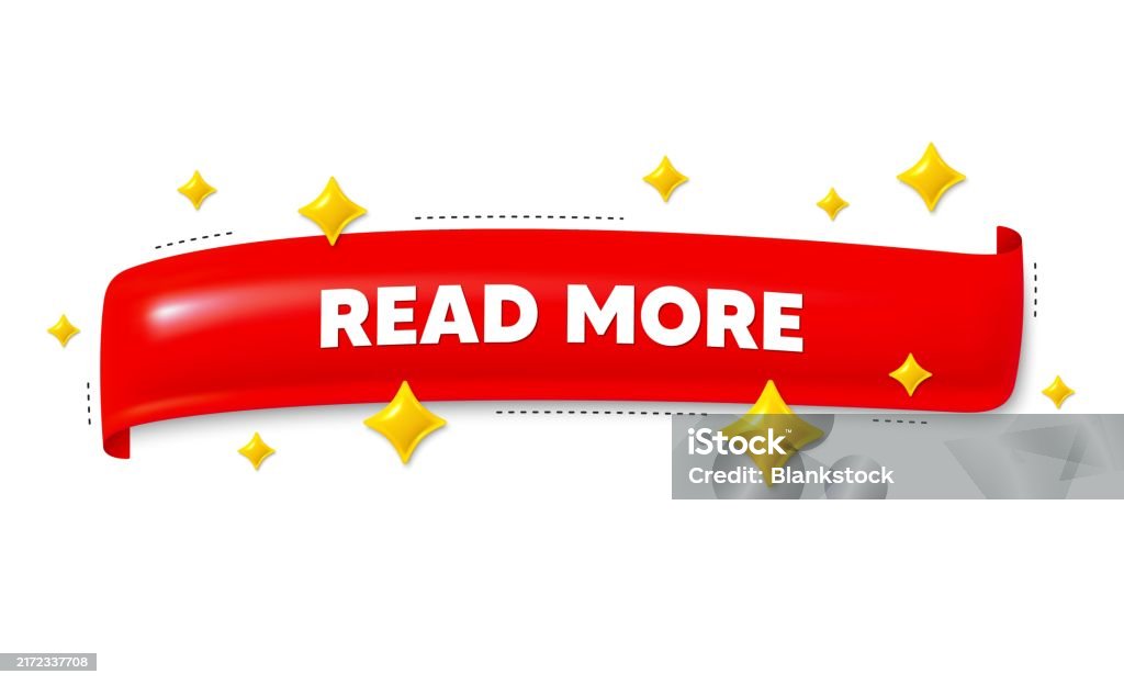 Readmore Label Read More Symbol Navigation Sign Red Ribbon 3d Banner Vector Stock ...