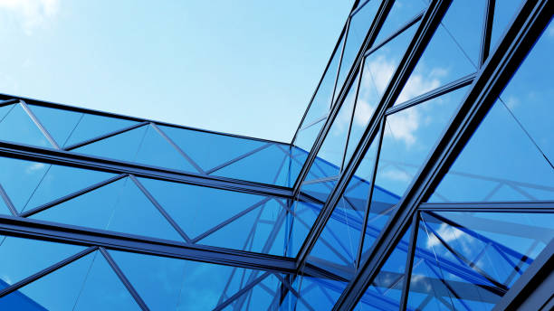 istock 3d rendering of modern architecture, Skyscraper corporate office building with glass window 2172339826