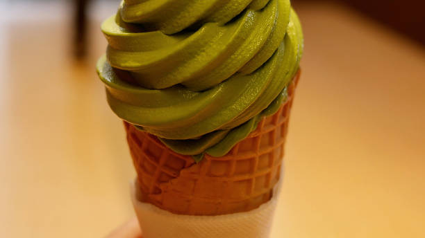 istock Japanese soft serve Uji matcha ice cream cone 2172340667