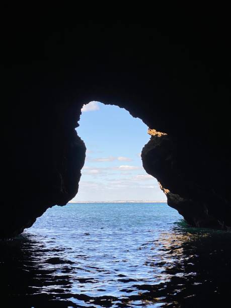 istock Calm ocean view from within cave in Portugal 2172340788
