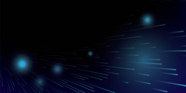istock Abstract blue and black color hitech technology background with futuristic light and modern stripes. Vector illustration. 2172341500