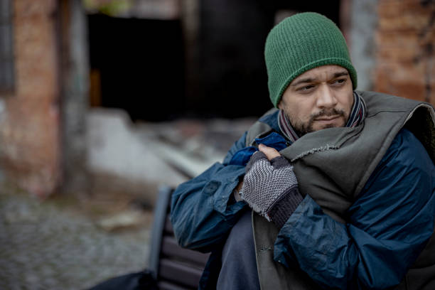 istock Despair Man in the City on a Cold Day 2172345248