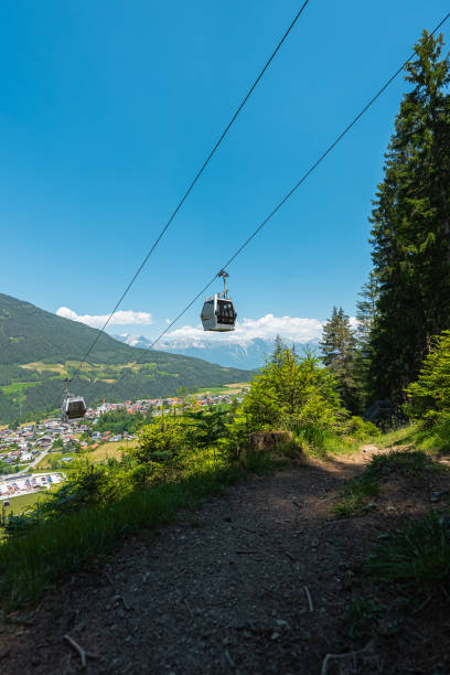 istock Mountain Gondola Cable Car Lifting Up 2172355477
