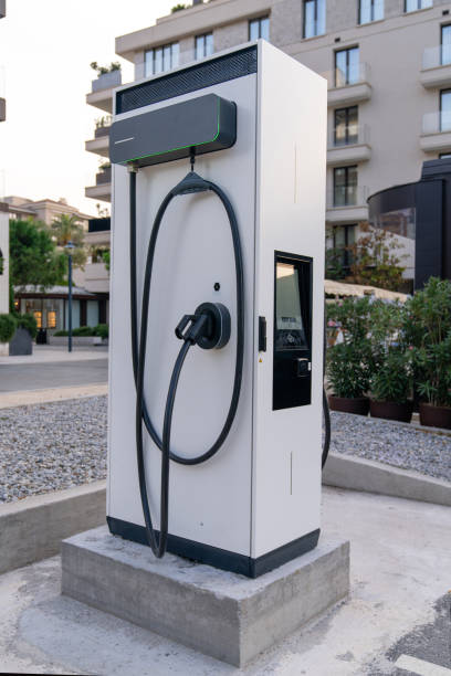 istock Close-up of electric charging station 2172355595