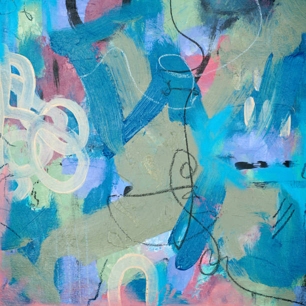 istock Oil paint drawing. Abstract colored background. Abstraction in the style of impressionism. Modern surrealist painting. Good as a poster for wall decor. Surreal design. Hand drawn texture template. 2172367783