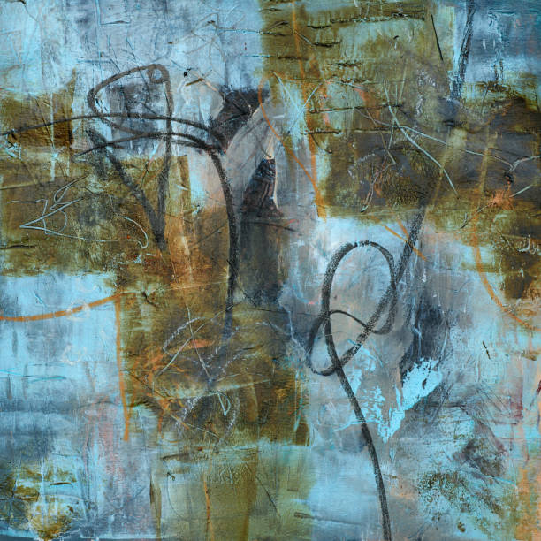 istock Oil paint drawing. Abstract colored background. Abstraction in the style of impressionism. Modern surrealist painting. Good as a poster for wall decor. Surreal design. Hand drawn texture template. 2172367792