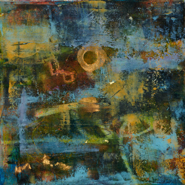 istock Oil paint drawing. Abstract colored background. Abstraction in the style of impressionism. Modern surrealist painting. Good as a poster for wall decor. Surreal design. Hand drawn texture template. 2172368009