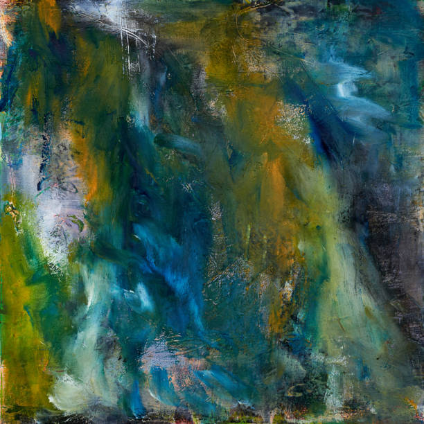 istock Oil paint drawing. Abstract colored background. Abstraction in the style of impressionism. Modern surrealist painting. Good as a poster for wall decor. Surreal design. Hand drawn texture template. 2172368056