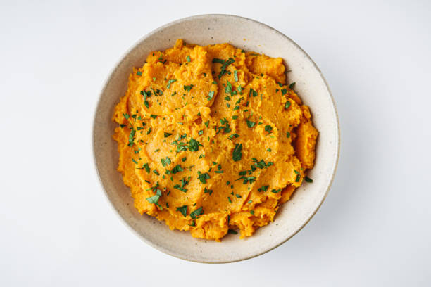 istock delicious sweet potato puree on a white background 2172370751