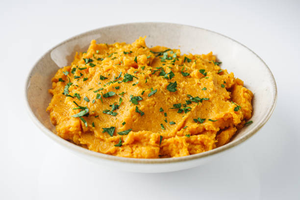 istock delicious sweet potato puree on a white background 2172370775