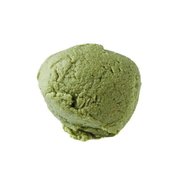 istock Fragrant wasabi powder on a white background 2172370964