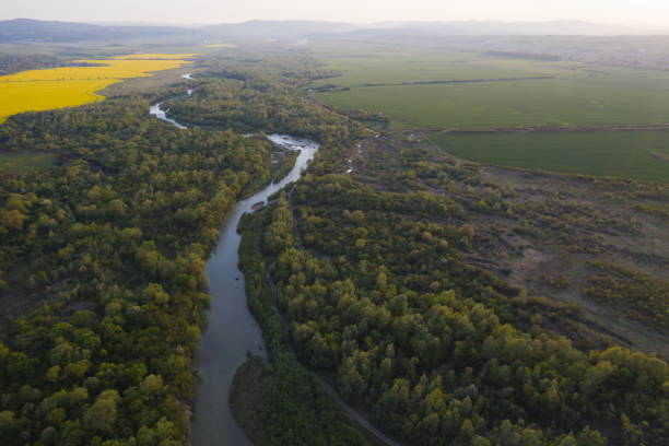 istock Aerial drone photo through majestic river Dnister 2172371825