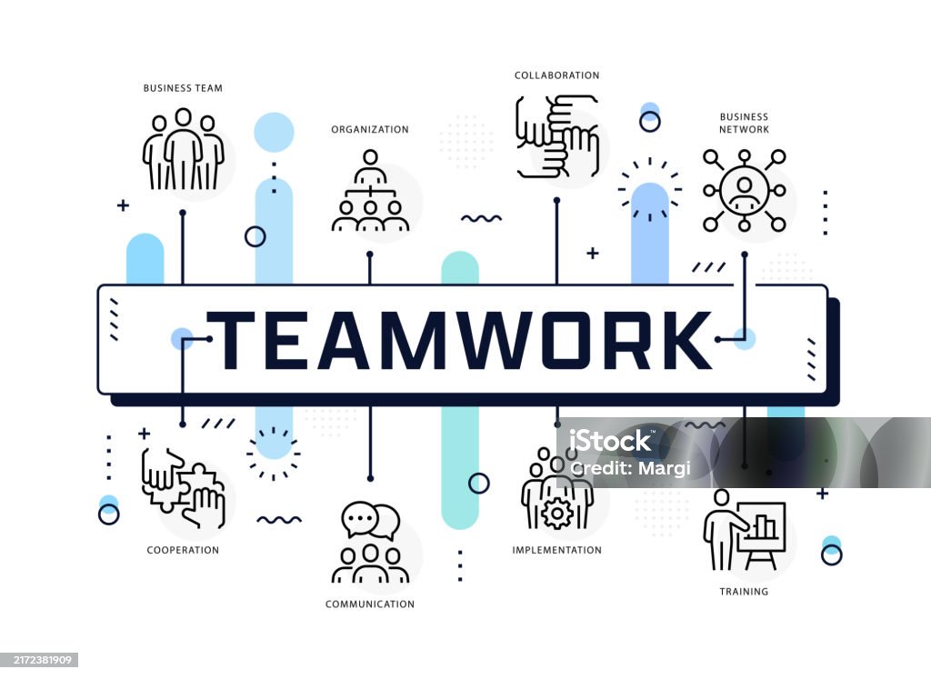 Team Building Graphics Common Teamwork Web Banner Infographic Template Stock Illustration - Download ...