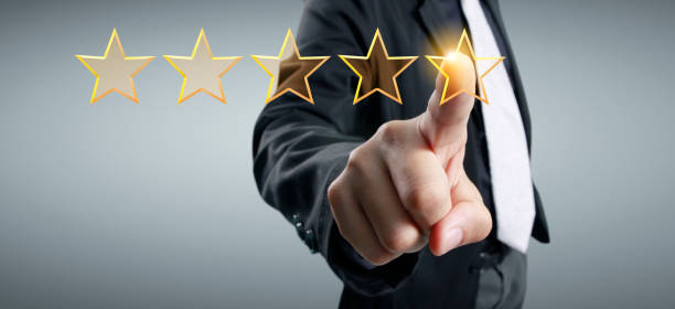 istock Rise on increasing five stars in human hand 2172391435