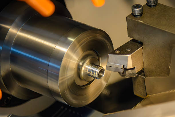 istock The high precision parts mass production by CNC lathe machine. 2172401601
