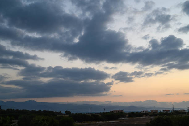 Dramatic sunset over water , North Cyprus