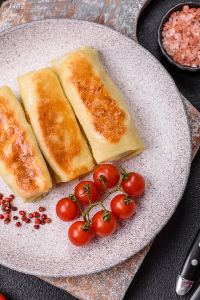 istock Sweet or savory crepe with different fillings for a hearty breakfast 2172412407