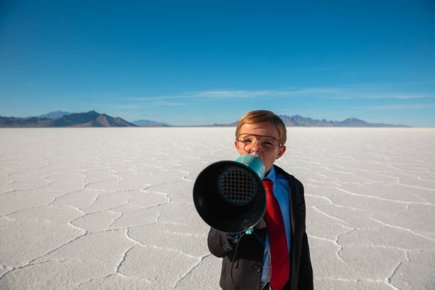 istock Young Business Boy with Megaphone 2172418676