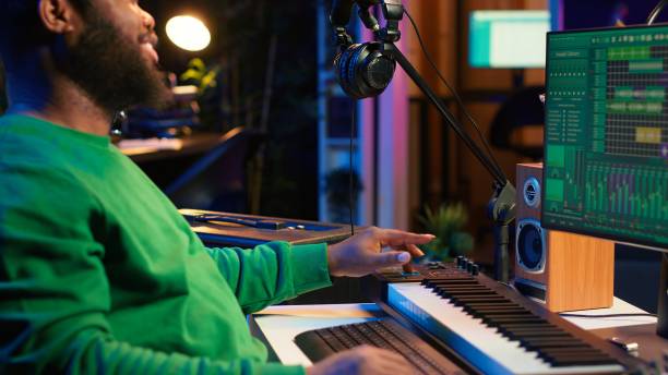 istock African american artist composing a new soundtrack for a project 2172426791