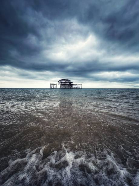 istock The West Pier under a stormy sky. 2172428118