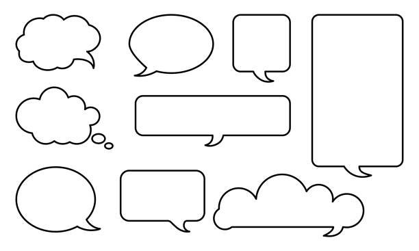 bildbanksillustrationer, clip art samt tecknat material och ikoner med speech bubble icon isolated on transparent background. - pratbubbla