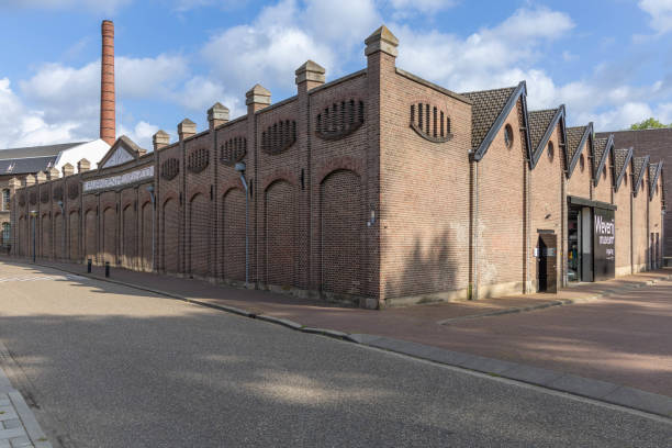 Geldrop, the Netherlands. 28 June 2024. Monumental textile factory building in the city of Geldrop , now a museum.